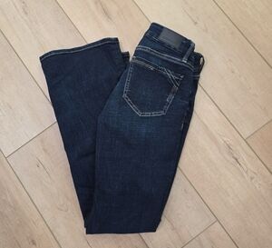Girls Buckle Black Bootcut Dark Blue Jeans